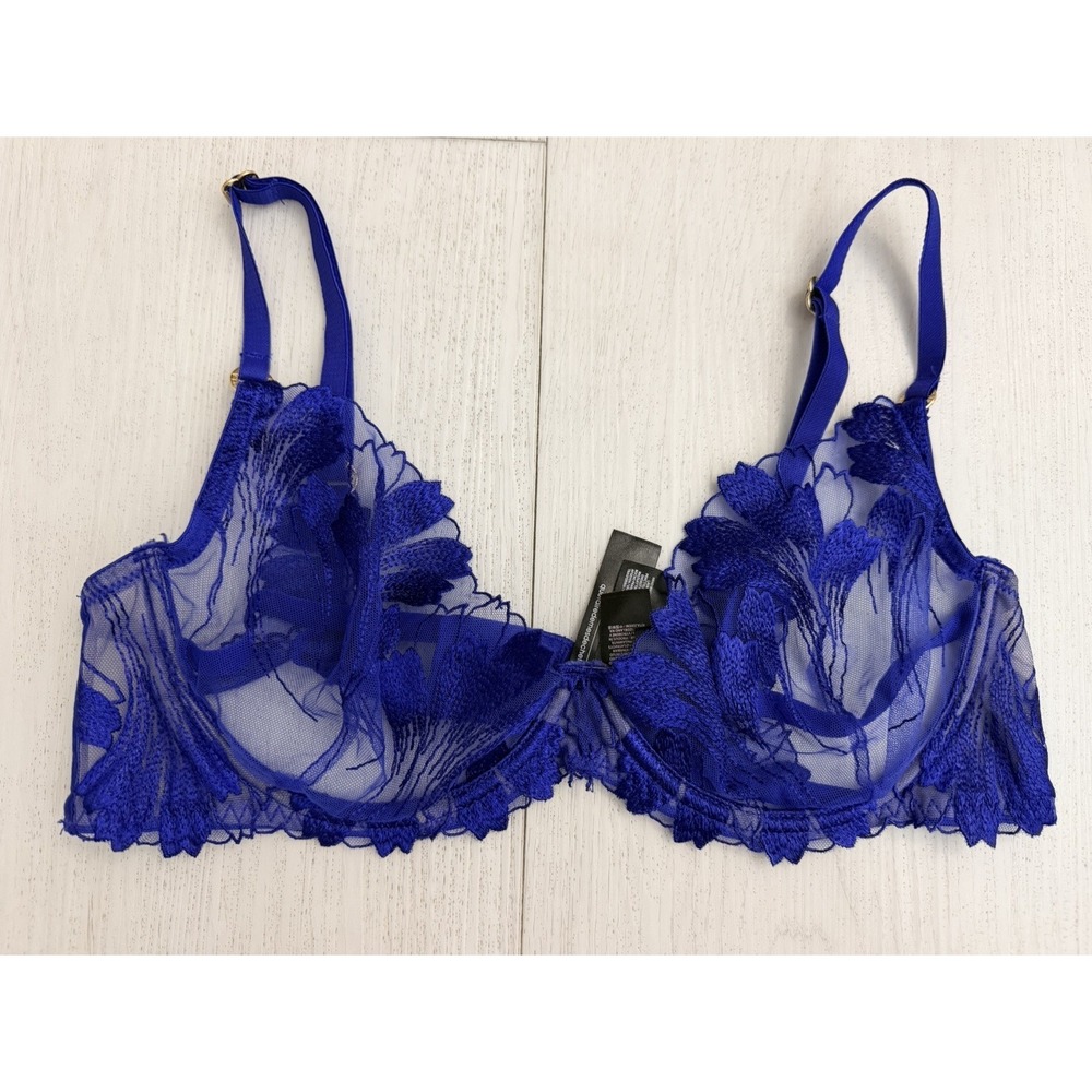 Bluebella Embroidered Bra Size 36DD Royal Blue